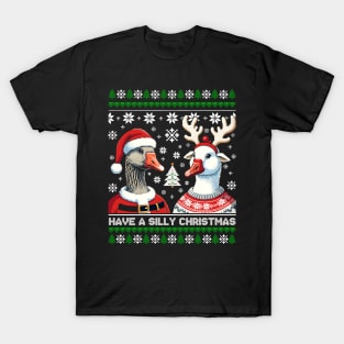 Funny Goose Gift Men Women Kids Silly Goose Ugly Christmas T-Shirt